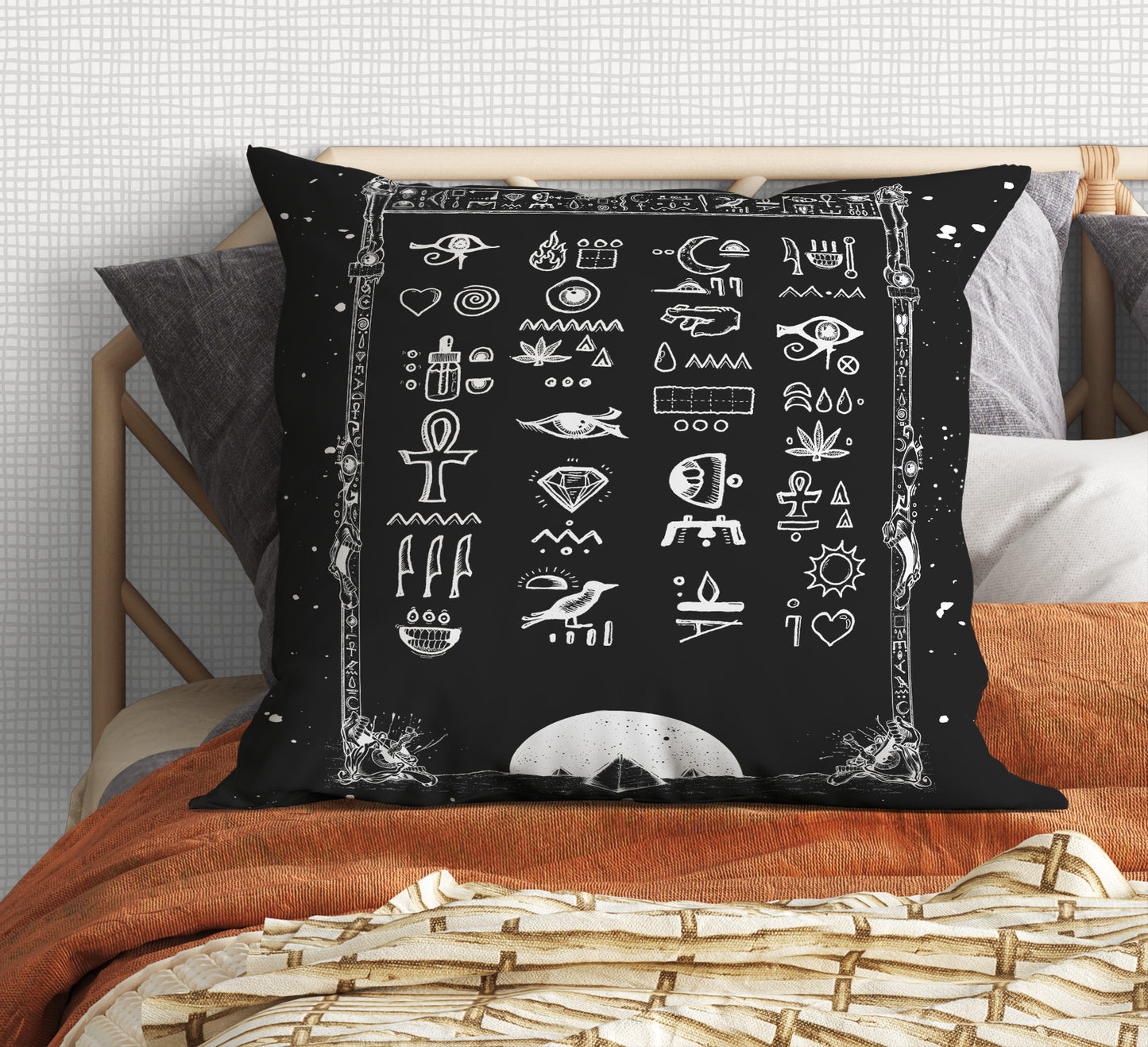 18 x 18 Hieroglyphics Pillows by Aaron Brooks